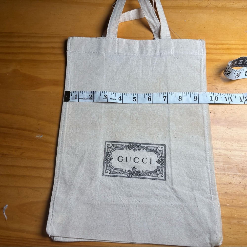 Mini Tote / Dust Bag Linen color Ivory with Gucci Logo